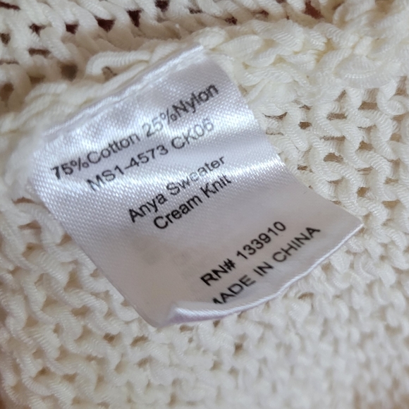 Show Me Your MuMu Women's Oversized Anya Sweater Cream Knit Size XS - Picture 5 of 5